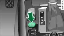 Centre console: Start/Stop button